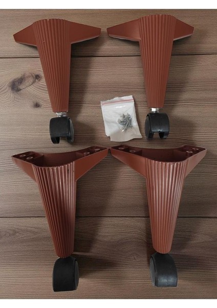 Tekerlekli Sehpa Masa Ayağı,akıllı Sehpa Ayağı, Sihirli Sehpa Ayağı Siyah 4 Adet 360 Derece 20 cm modelleri