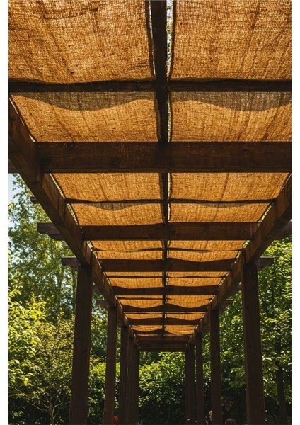 Doğal Jüt Kanaviçe Kumaş Dekoratif Pergole Gölgelik 1x5 Metre modelleri