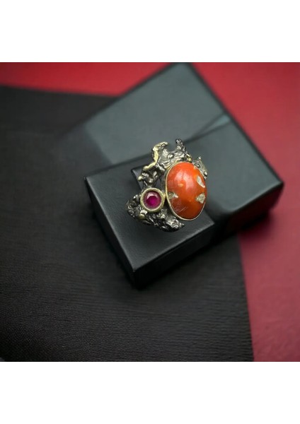 Orijinal Mercan ve Yakut Gümüş Yüzük fırsatları