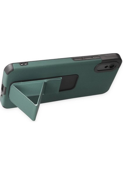 Xiaomi Redmi 9A Kılıf Mega Standlı Silikon - Yeşil Svlrs fırsatları