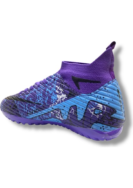 Çoraplı Halısaha Ayakkabı Mor Siyah Desenli fırsatları