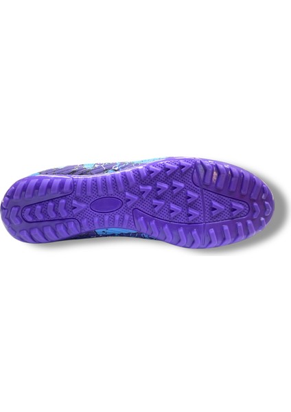 Çoraplı Halısaha Ayakkabı Mor Siyah Desenli indirimleri