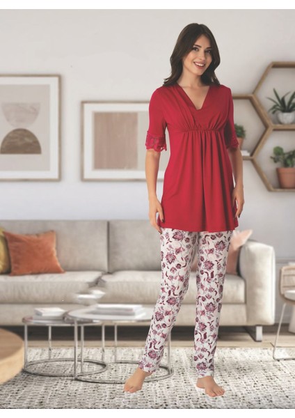 Dvina Effortt Lohusa Pijama Takımı Fuşya - 8028