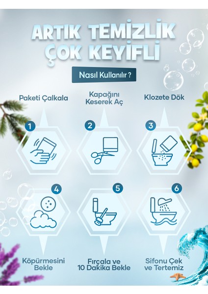 Klozet Tuvalet Wc Temizleyici, Aktif Köpüklü, Ekolojik Doğa Dostu, Limon Ferahlığı, Aylık Paket fiyatları