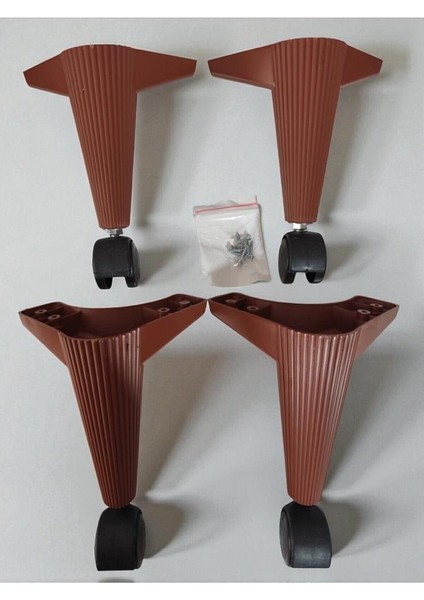 Tekerlekli Sehpa Masa Ayağı,akıllı Sehpa Ayağı, Sihirli Sehpa Ayağı Siyah 4 Adet 360 Derece 20 cm
