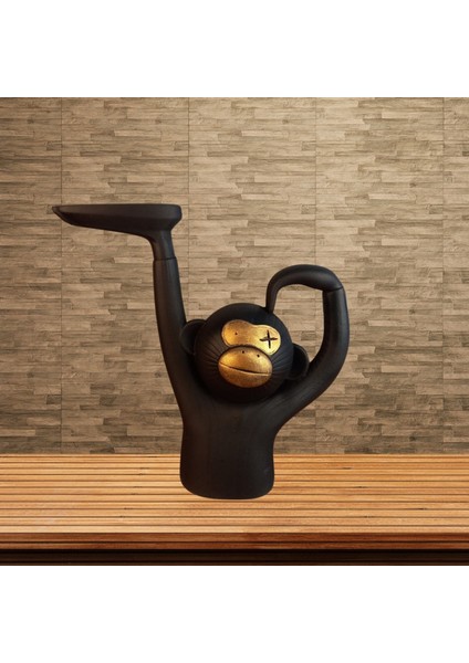 Dekoratif Tepsili Maymun Obje Biblo Ev ve Ofis Hediyelik Eşya Süs Eşyası Sunumluk fiyatları