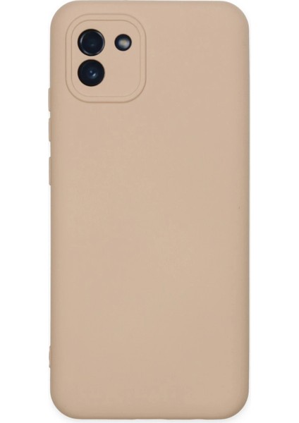 Samsung Galaxy A03 Kılıf Nano Içi Kadife Silikon - Pudra Svlrs