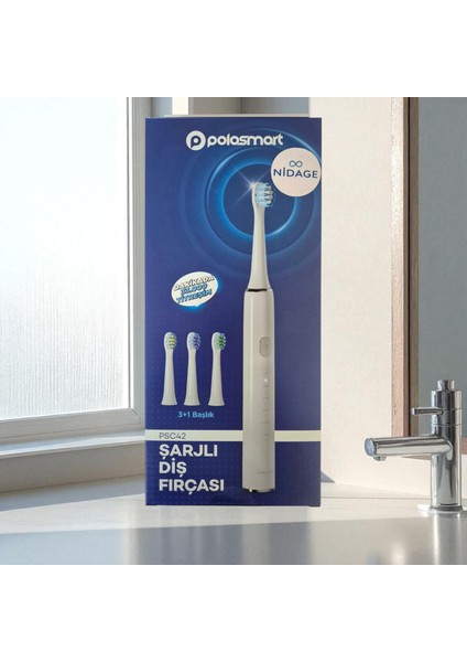 3+1 Başlık Şarjlı Diş Fırçası Polosmart PSC42 modelleri