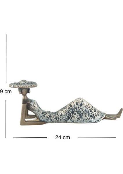 Dekoratif Modern Şapkalı Kadın Heykel Biblo Polyester Ev ve Ofis Aksesuar 24X9 cm indirimleri