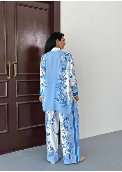 Ithal Jessica Kumaş Çiçek Desenli Gömlek & Pantolon 2'li Takım modelleri