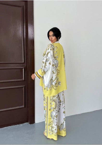 Ithal Jessica Kumaş Çiçek Desenli Gömlek & Pantolon 2'li Takım modelleri