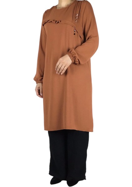 Kadın Önü Düğme ve Dikiş Detaylı Spor Tunik fiyatları