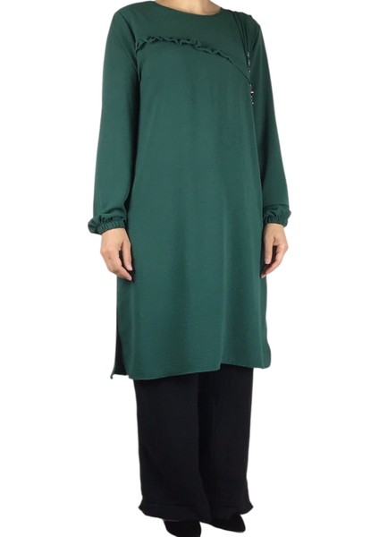 Kadın Önü Düğme ve Dikiş Detaylı Spor Tunik fiyatları