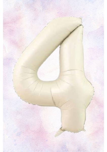 4 Yaş Kız Doğum Günü Konsepti Retro Krem Rakam Happy Birthday Bannerlı Balon Zinciri Seti fiyatları