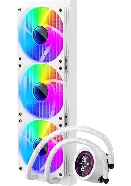 Thunderstorm Ts4 360MM Beyaz Argb Dijital Sıcaklık Göstergeli Am5, Am4 / Lga 1851, 1700 Işlemci Sıvı Soğutucu fiyatları