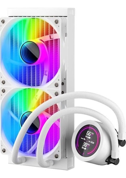 Thunderstorm Ts4 240MM Beyaz Argb Dijital Sıcaklık Göstergeli Am5, Am4 / Lga 1851, 1700 Işlemci Sıvı Soğutucu fiyatları