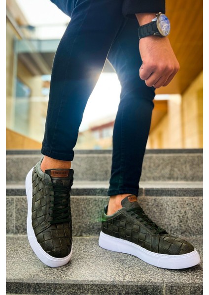J209 Vimini Ortopedik Taban Günlük Cilt Erkek Sneaker Spor Ayakkabı Cbt Haki fırsatları