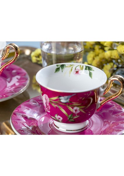 Mor ve Mavi Renklerde 2'li Kahve Fincan Takımı, 90 ml Şık ve Kaliteli Tasarım modelleri