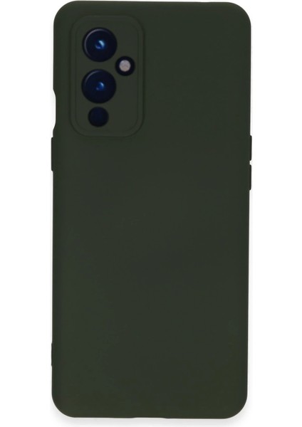 One Plus 9 Kılıf Nano Içi Kadife Silikon - Koyu Yeşil Svlrs