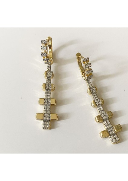 Taşlı Serenay Merdiven Küpe