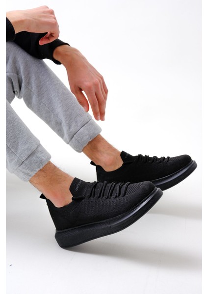 J307 Tricot Ortopedik Taban Günlük Triko Erkek Sneaker Spor Ayakkabı Tst Siyah fırsatları