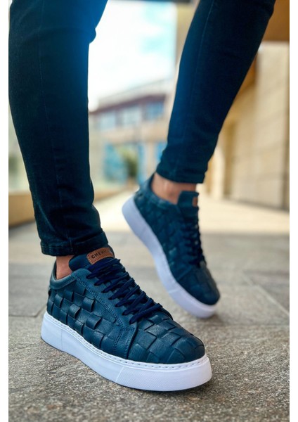 J209 Vimini Ortopedik Taban Günlük Cilt Erkek Sneaker Spor Ayakkabı Cbt Lacivert fiyatları