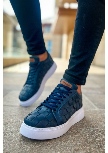 J209 Vimini Ortopedik Taban Günlük Cilt Erkek Sneaker Spor Ayakkabı Cbt Lacivert modelleri