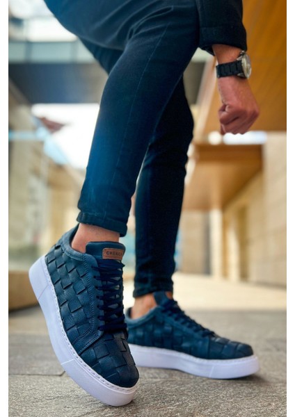 J209 Vimini Ortopedik Taban Günlük Cilt Erkek Sneaker Spor Ayakkabı Cbt Lacivert fırsatları