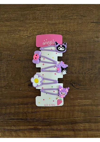 Kız Çocuk Kuromi 5'li Toka Seti