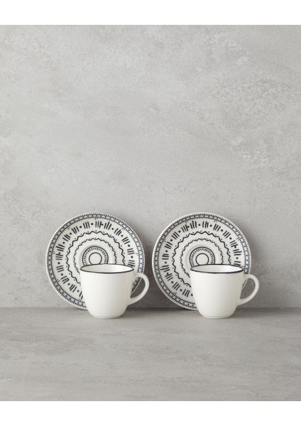 4'lü Porselen Kahve Fincanı Takımı, 90 Ml, Siyah, Şık ve Zarif Tasarım fiyatları