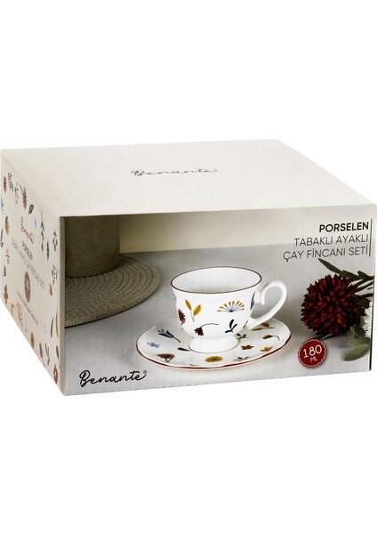 Beyaz Porselen Ayaklı Çay Fincan Seti, Şık ve Zarif Tasarım indirimleri