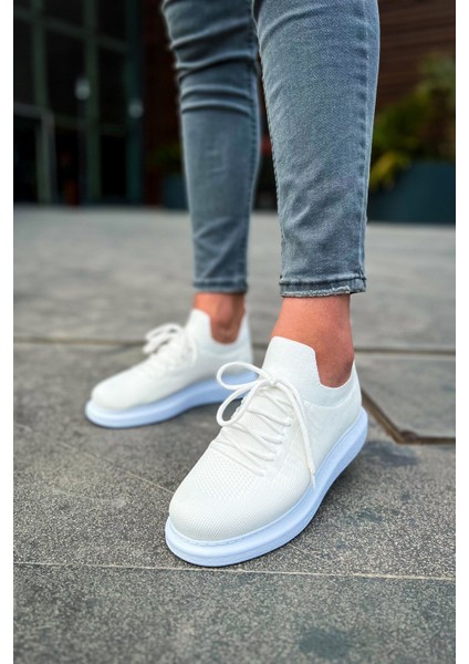 J307 Tricot Ortopedik Taban Günlük Triko Erkek Sneaker Spor Ayakkabı Tbt Beyaz modelleri