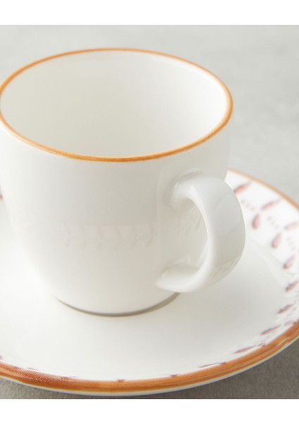 12'li Pembe Porselen Kahve Fincan Takımı, 90 Ml, 6 Kişilik, Şık ve Zarif Tasarım fırsatları