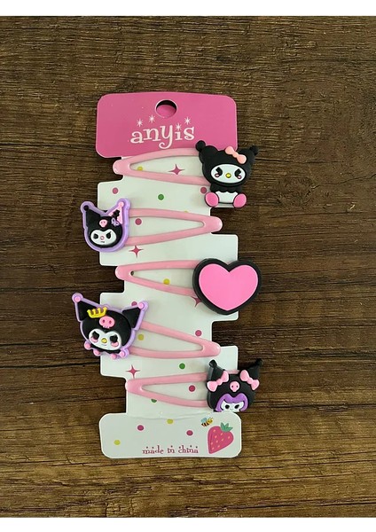 Kız Çocuk Kuromi 5'li Toka Seti