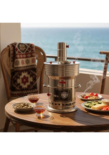 Paslanmaz Odunlu 7 Litre Tek Musluklu Semaver fiyatları