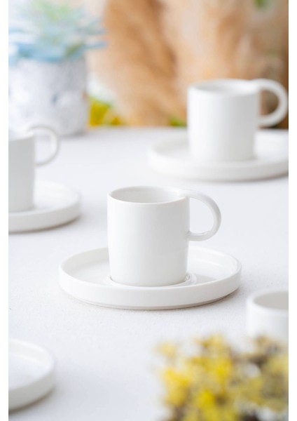 Beyaz 6 Kişilik Kahve Fincanı Takımı 90 Ml, Şık ve Kullanışlı Ev Dekoru fiyatları