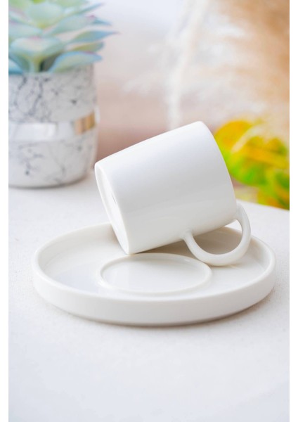 Beyaz 6 Kişilik Kahve Fincanı Takımı 90 Ml, Şık ve Kullanışlı Ev Dekoru indirimleri