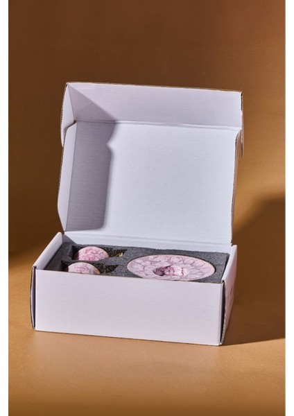 Iki Kişilik 90 ml Pembe Kahve Fincan Takımı, Şık ve Kullanışlı Tasarım indirimleri