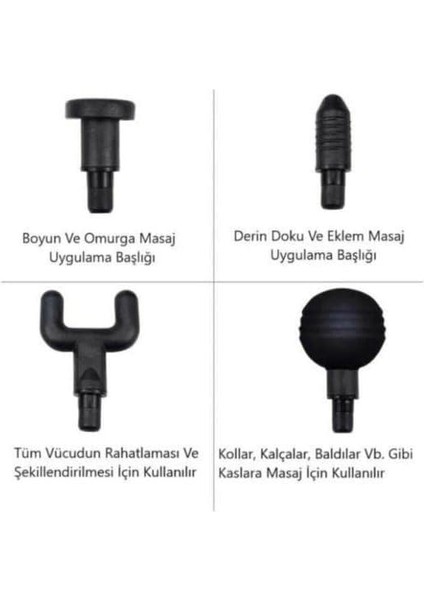 Zhltools Darbeli Titreşimli Şarjlı Sporcu Masaj Cihazı 4 Başlıklı indirimleri