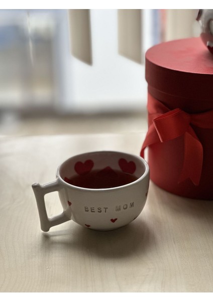 Renkli Kalpli Annelere Özel Kupa, Sevgiyle Tasarlandı fırsatları