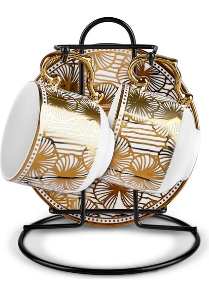 Sarı 2 Kişilik Standlı Kahve Fincanı, 80 Ml, Şık ve Kullanışlı Tasarım fırsatları