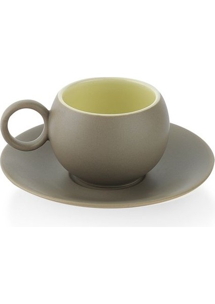 Şık 2 Kişilik Kahve Fincan Seti, 4 Parça, Bej ve Kahverengi Renkli modelleri