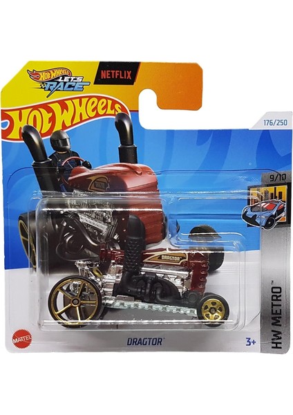 Wheels Dragtor - HTF04 - Short Card - Mattel - 1:64