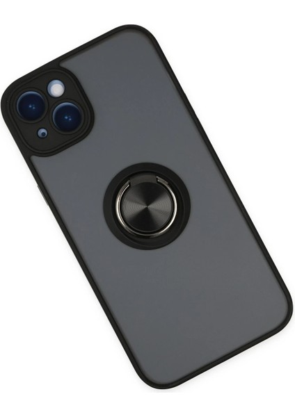 Iphone 14 Kılıf Montreal Yüzüklü Silikon Kapak - Siyah Svlrs modelleri