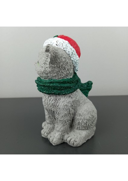 Sevimli Noel Kedi Yavrusu Mini Heykel Obje Biblo Hediyelik Eşya Süs Eşyası modelleri