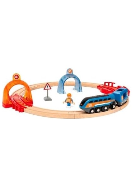 -Dünya Akıllı Teknik Ses - Aksiyon Tüneli Çember Tren Çocuklar Için Set 3 Yıl Altı - Tüm Demiryolu Setleri ve Aksesuarları ile Uyumlu modelleri