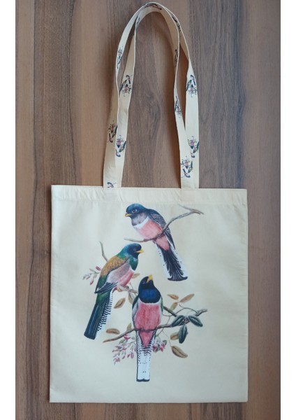 Kuşlar - Bez Plaj ve Omuz Çantası