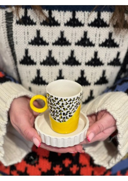 Renkli Dalgalı Seramik Fincan, Şık ve Kullanışlı Tasarım modelleri