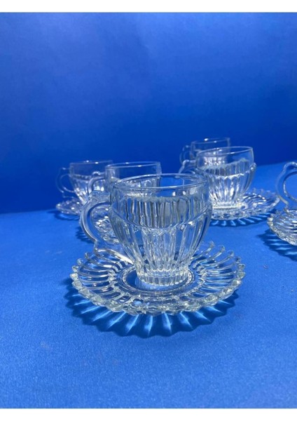 Şık ve Şeffaf Kahve Fincanı Seti, 6'lı, Estetik ve Kaliteli Tasarım