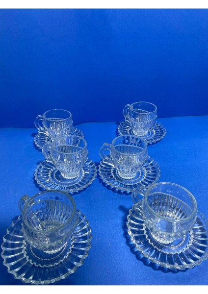 Şık ve Şeffaf Kahve Fincanı Seti, 6'lı, Estetik ve Kaliteli Tasarım fırsatları